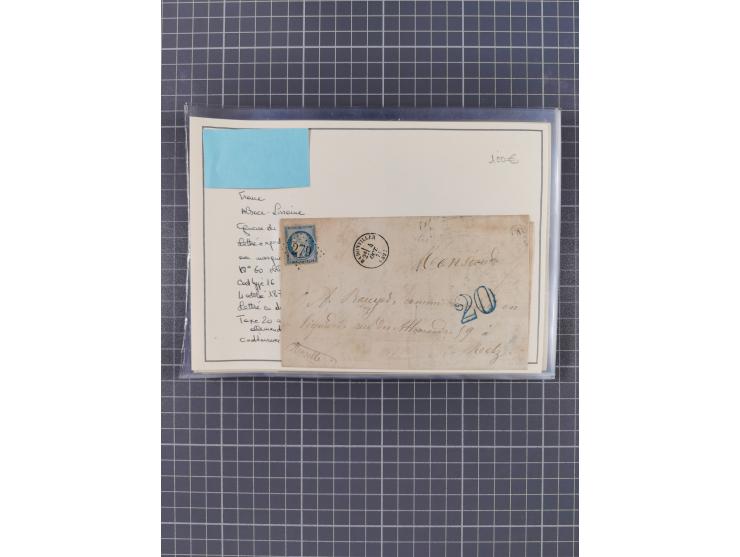 1870/72, reichhaltiger Bestand mit über 50 Briefen mit vielen besseren Einzel- und Mehrfachfrankaturen, Stempeln und weiteren