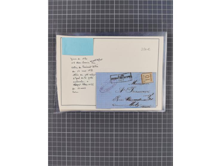 1870/72, reichhaltiger Bestand mit über 50 Briefen mit vielen besseren Einzel- und Mehrfachfrankaturen, Stempeln und weiteren