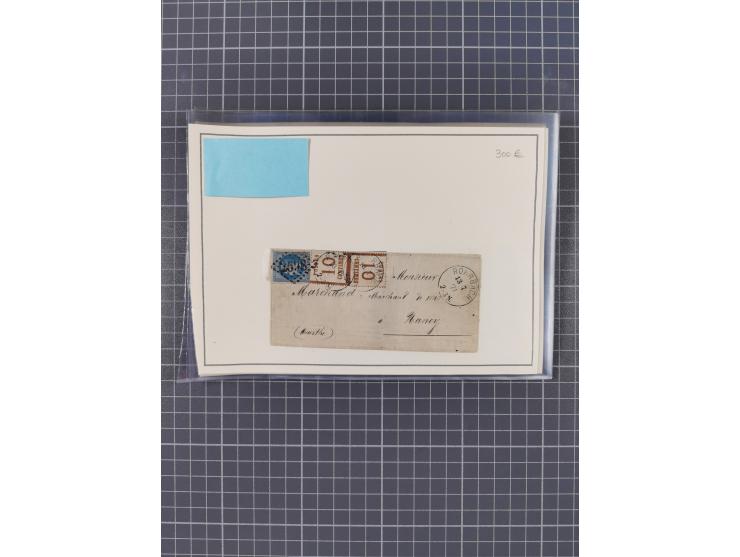 1870/72, reichhaltiger Bestand mit über 50 Briefen mit vielen besseren Einzel- und Mehrfachfrankaturen, Stempeln und weiteren