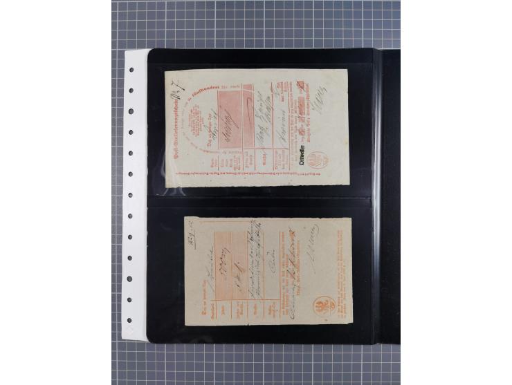 1830/67, kleine Sammlung mit Vorphila- und unfrankierten Briefen, Marken, frankierten Briefen, Ganzsachen, Postscheinen, etc.