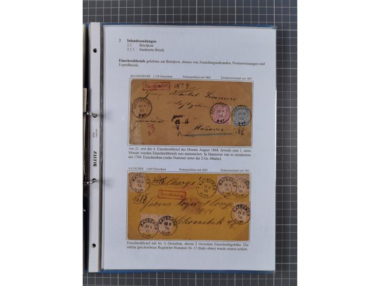1868/71, 'Die Norddeutsche Post in Schlesien', Ausstellungssammlung mit rund 160 Belegen, dabei viele Besonderheiten, Ersttag