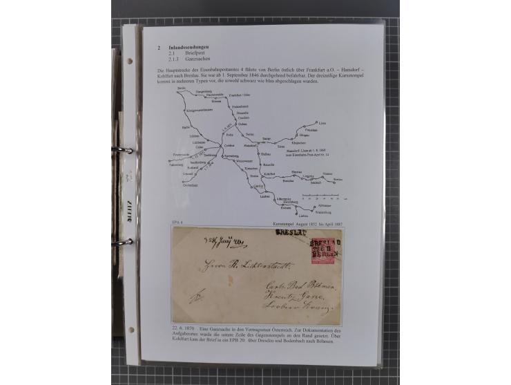 1868/71, 'Die Norddeutsche Post in Schlesien', Ausstellungssammlung mit rund 160 Belegen, dabei viele Besonderheiten, Ersttag