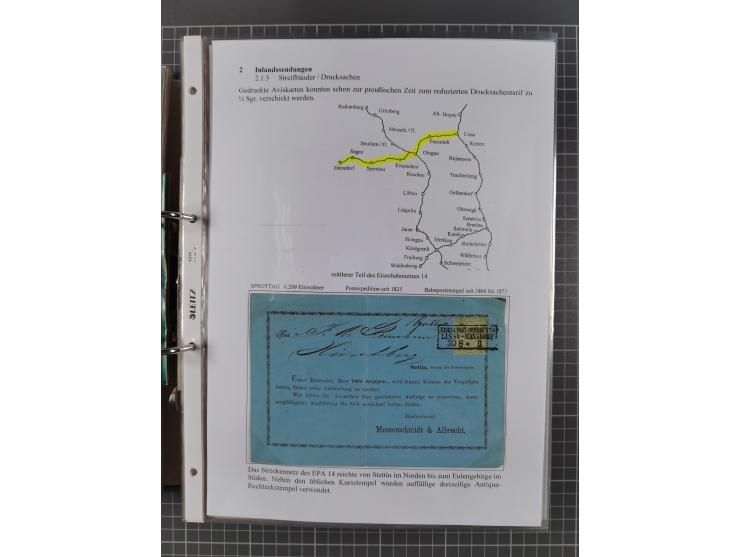 1868/71, 'Die Norddeutsche Post in Schlesien', Ausstellungssammlung mit rund 160 Belegen, dabei viele Besonderheiten, Ersttag