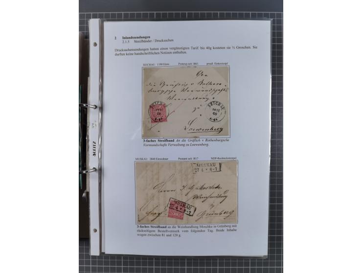 1868/71, 'Die Norddeutsche Post in Schlesien', Ausstellungssammlung mit rund 160 Belegen, dabei viele Besonderheiten, Ersttag