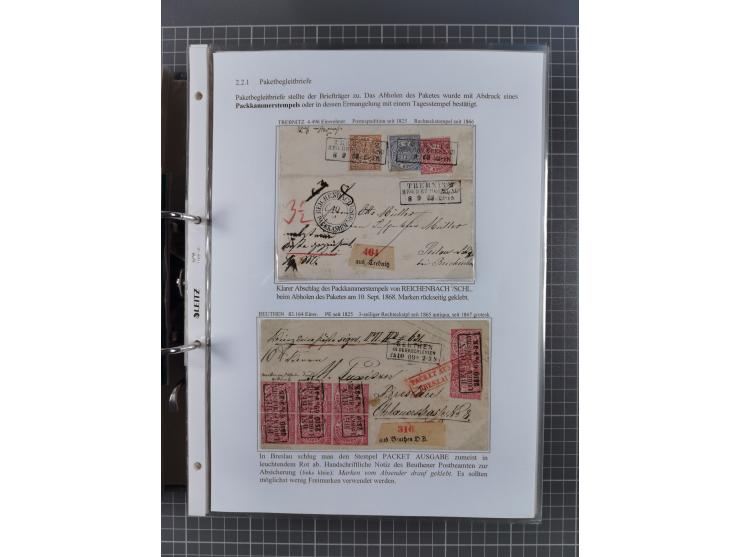 1868/71, 'Die Norddeutsche Post in Schlesien', Ausstellungssammlung mit rund 160 Belegen, dabei viele Besonderheiten, Ersttag