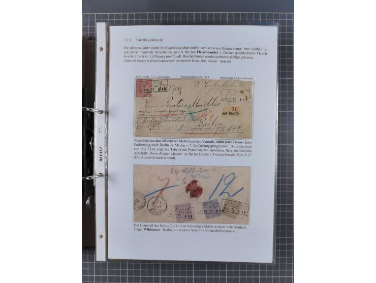 1868/71, 'Die Norddeutsche Post in Schlesien', Ausstellungssammlung mit rund 160 Belegen, dabei viele Besonderheiten, Ersttag