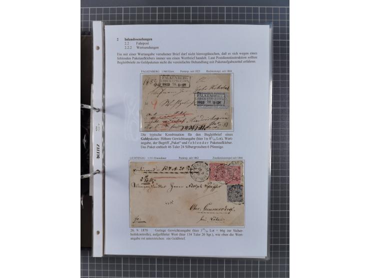 1868/71, 'Die Norddeutsche Post in Schlesien', Ausstellungssammlung mit rund 160 Belegen, dabei viele Besonderheiten, Ersttag