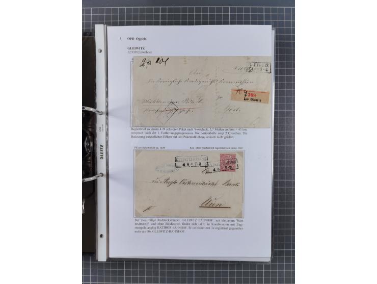 1868/71, 'Die Norddeutsche Post in Schlesien', Ausstellungssammlung mit rund 160 Belegen, dabei viele Besonderheiten, Ersttag