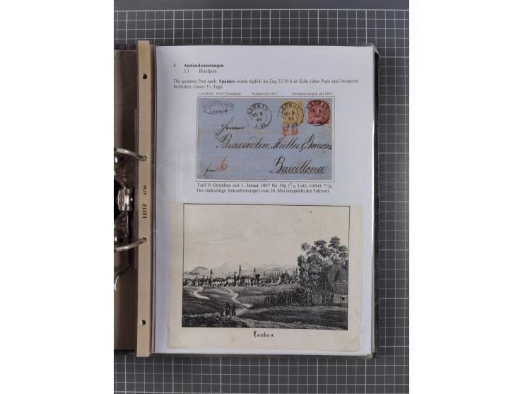 1868/71, 'Die Norddeutsche Post in Schlesien', Ausstellungssammlung mit rund 160 Belegen, dabei viele Besonderheiten, Ersttag