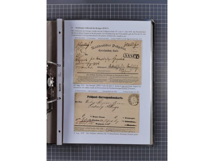 1868/71, 'Die Norddeutsche Post in Schlesien', Ausstellungssammlung mit rund 160 Belegen, dabei viele Besonderheiten, Ersttag