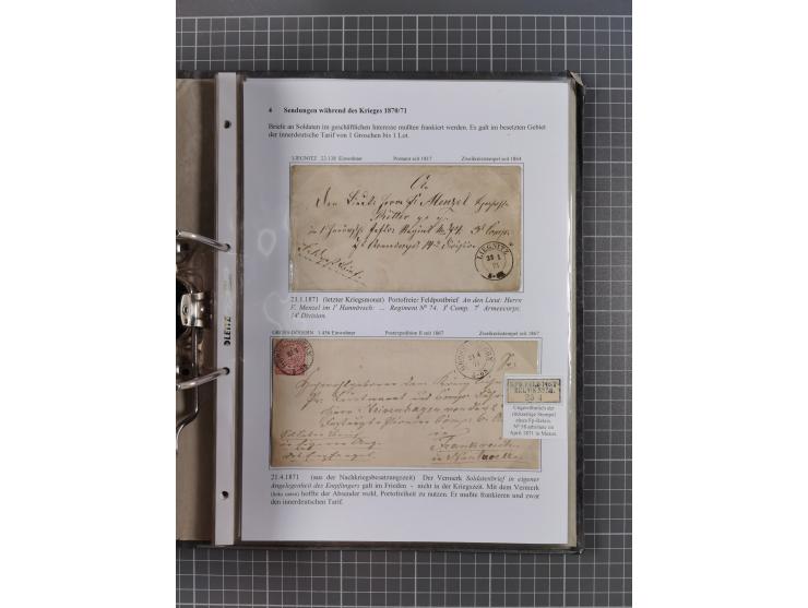 1868/71, 'Die Norddeutsche Post in Schlesien', Ausstellungssammlung mit rund 160 Belegen, dabei viele Besonderheiten, Ersttag