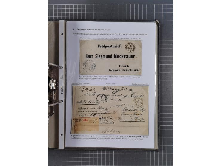 1868/71, 'Die Norddeutsche Post in Schlesien', Ausstellungssammlung mit rund 160 Belegen, dabei viele Besonderheiten, Ersttag