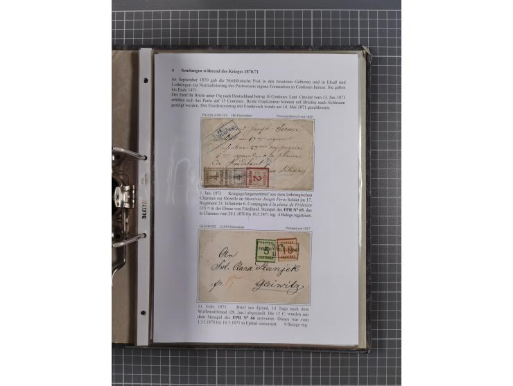 1868/71, 'Die Norddeutsche Post in Schlesien', Ausstellungssammlung mit rund 160 Belegen, dabei viele Besonderheiten, Ersttag