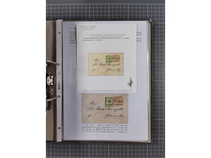 1868/71, 'Die Norddeutsche Post in Schlesien', Ausstellungssammlung mit rund 160 Belegen, dabei viele Besonderheiten, Ersttag