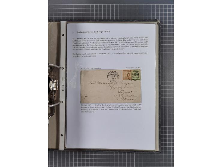 1868/71, 'Die Norddeutsche Post in Schlesien', Ausstellungssammlung mit rund 160 Belegen, dabei viele Besonderheiten, Ersttag