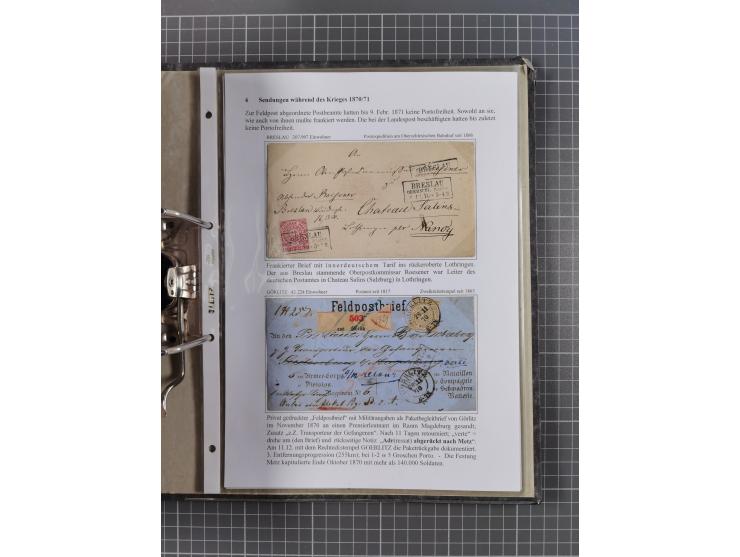 1868/71, 'Die Norddeutsche Post in Schlesien', Ausstellungssammlung mit rund 160 Belegen, dabei viele Besonderheiten, Ersttag