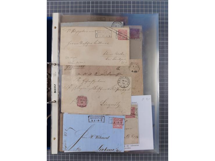 1868/71, 'Die Norddeutsche Post in Schlesien', Ausstellungssammlung mit rund 160 Belegen, dabei viele Besonderheiten, Ersttag