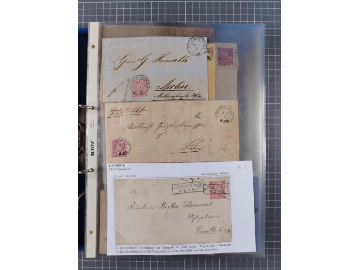 1868/71, 'Die Norddeutsche Post in Schlesien', Ausstellungssammlung mit rund 160 Belegen, dabei viele Besonderheiten, Ersttag
