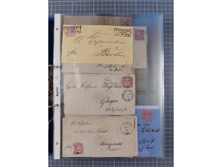 1868/71, 'Die Norddeutsche Post in Schlesien', Ausstellungssammlung mit rund 160 Belegen, dabei viele Besonderheiten, Ersttag