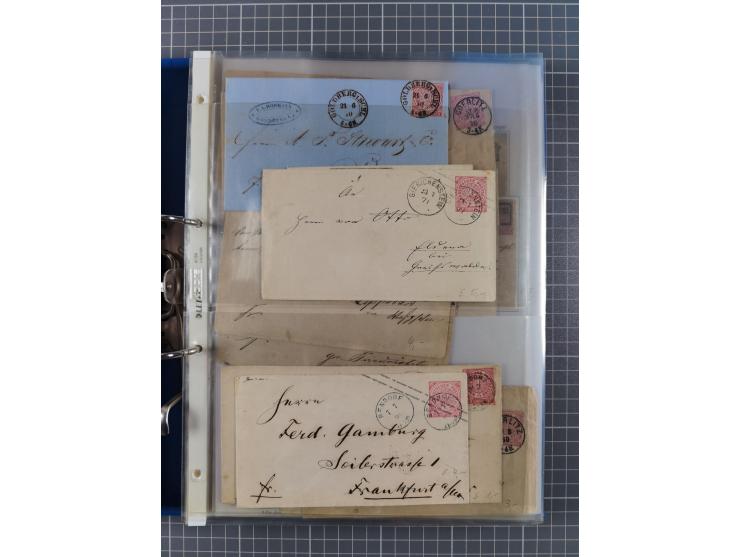 1868/71, 'Die Norddeutsche Post in Schlesien', Ausstellungssammlung mit rund 160 Belegen, dabei viele Besonderheiten, Ersttag