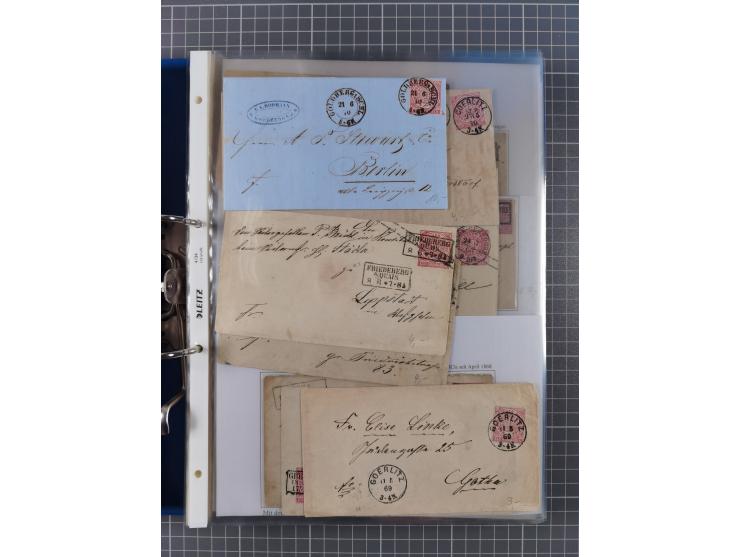 1868/71, 'Die Norddeutsche Post in Schlesien', Ausstellungssammlung mit rund 160 Belegen, dabei viele Besonderheiten, Ersttag