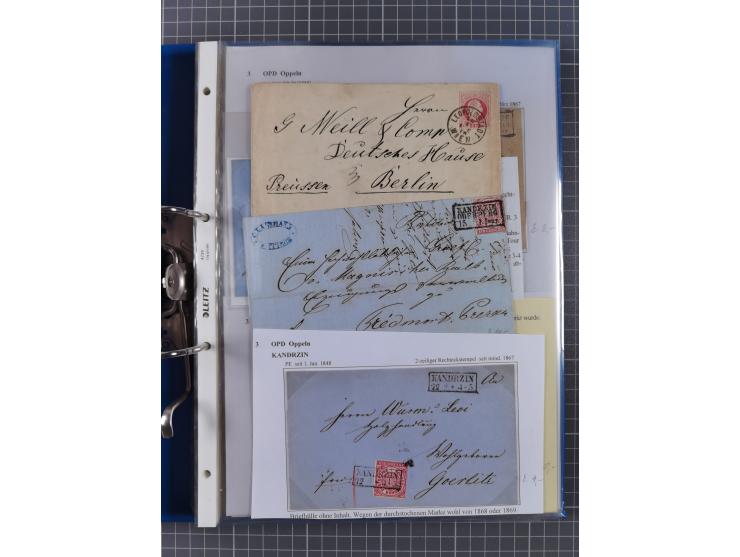 1868/71, 'Die Norddeutsche Post in Schlesien', Ausstellungssammlung mit rund 160 Belegen, dabei viele Besonderheiten, Ersttag