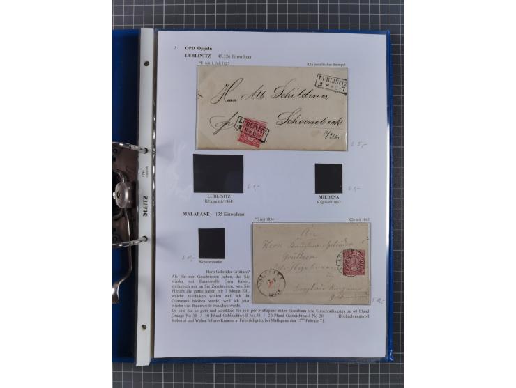 1868/71, 'Die Norddeutsche Post in Schlesien', Ausstellungssammlung mit rund 160 Belegen, dabei viele Besonderheiten, Ersttag