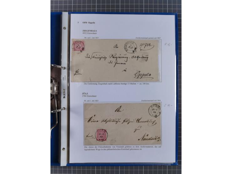 1868/71, 'Die Norddeutsche Post in Schlesien', Ausstellungssammlung mit rund 160 Belegen, dabei viele Besonderheiten, Ersttag