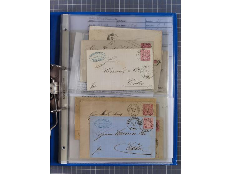 1868/71, 'Die Norddeutsche Post in Schlesien', Ausstellungssammlung mit rund 160 Belegen, dabei viele Besonderheiten, Ersttag