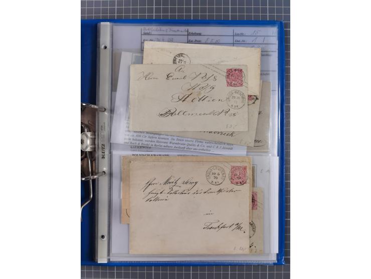 1868/71, 'Die Norddeutsche Post in Schlesien', Ausstellungssammlung mit rund 160 Belegen, dabei viele Besonderheiten, Ersttag