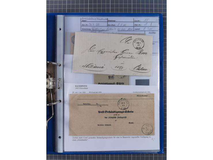 1868/71, 'Die Norddeutsche Post in Schlesien', Ausstellungssammlung mit rund 160 Belegen, dabei viele Besonderheiten, Ersttag