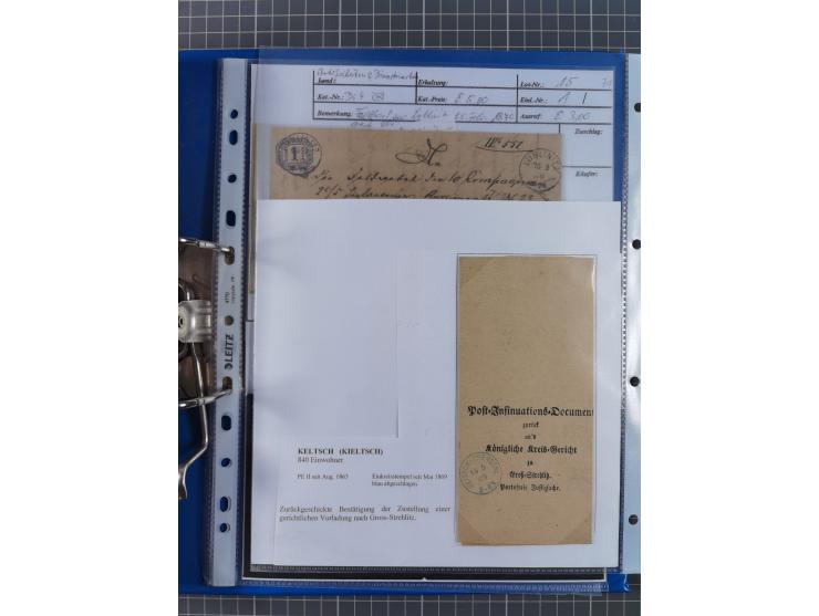 1868/71, 'Die Norddeutsche Post in Schlesien', Ausstellungssammlung mit rund 160 Belegen, dabei viele Besonderheiten, Ersttag