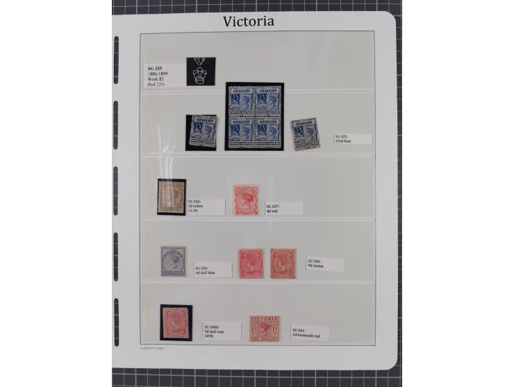 1886/99, Collection unused&nbsp;, wmk. Crown over NSW, with 1½ d. apple-green, 1 d. brownish-orange, 2 d. violet, 2½ blue, 3 