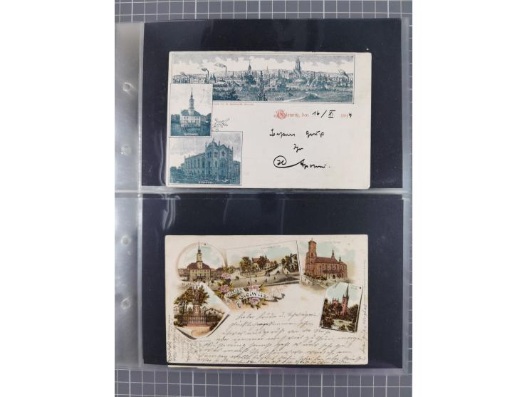 GLEIWITZ, rund 175 Karten, dabei 'Gruß aus', Lithos, Straßenansichten, etc.