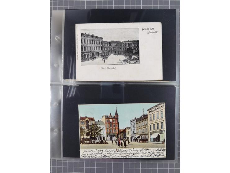 GLEIWITZ, rund 175 Karten, dabei 'Gruß aus', Lithos, Straßenansichten, etc.