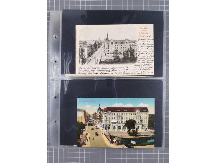 GLEIWITZ, rund 175 Karten, dabei 'Gruß aus', Lithos, Straßenansichten, etc.