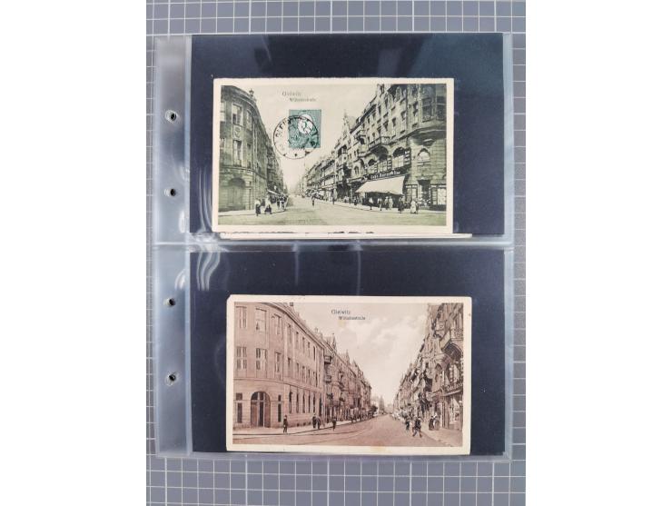 GLEIWITZ, rund 175 Karten, dabei 'Gruß aus', Lithos, Straßenansichten, etc.