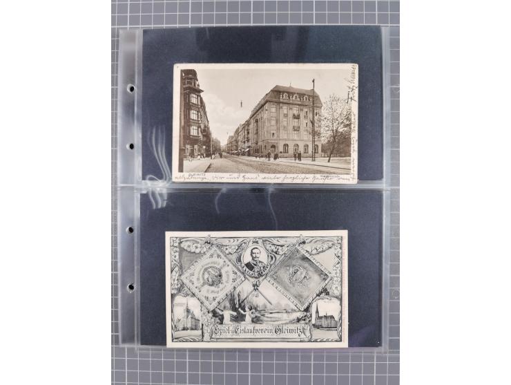 GLEIWITZ, rund 175 Karten, dabei 'Gruß aus', Lithos, Straßenansichten, etc.