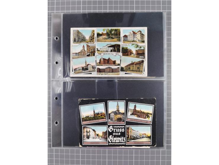 GLEIWITZ, rund 175 Karten, dabei 'Gruß aus', Lithos, Straßenansichten, etc.