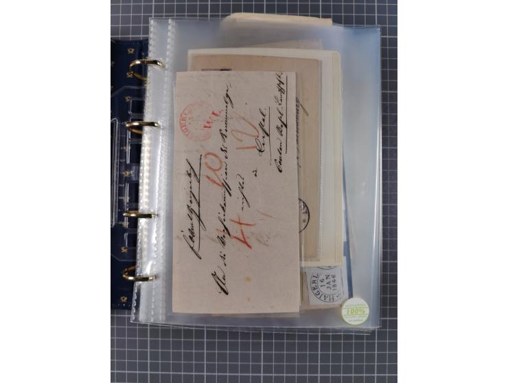 1830/86 (ca.), über 45 meist markenlose Briefe mit Steigbügelstempeln mit Schwerpunkt Württemberg, dabei u.a. HAIGERLOCH in r