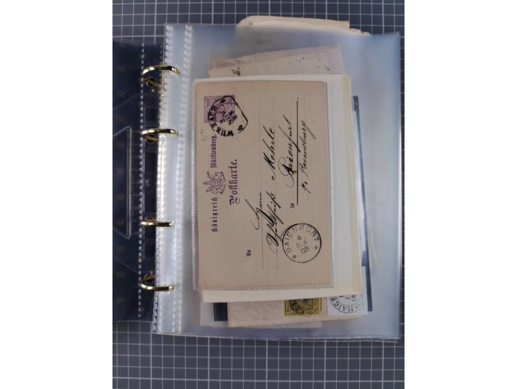 1830/86 (ca.), über 45 meist markenlose Briefe mit Steigbügelstempeln mit Schwerpunkt Württemberg, dabei u.a. HAIGERLOCH in r