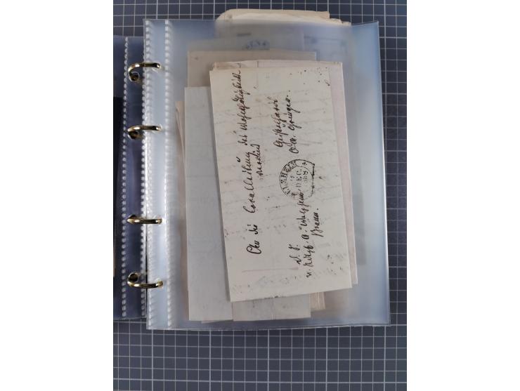 1830/86 (ca.), über 45 meist markenlose Briefe mit Steigbügelstempeln mit Schwerpunkt Württemberg, dabei u.a. HAIGERLOCH in r