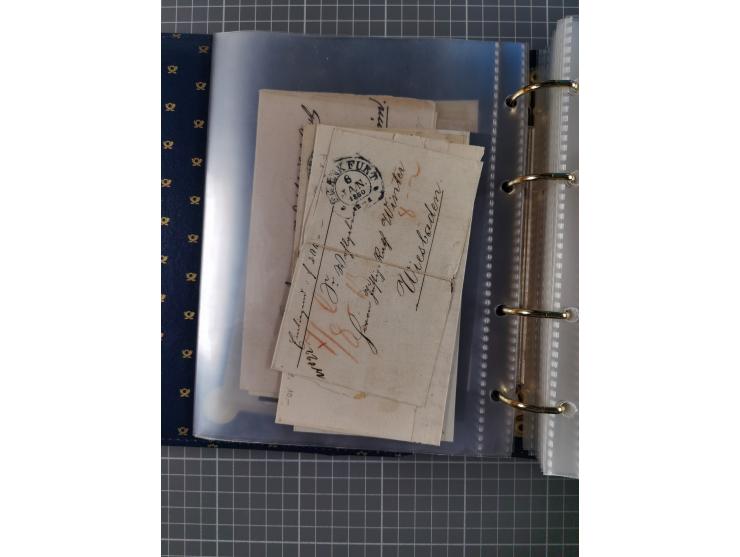 1830/86 (ca.), über 45 meist markenlose Briefe mit Steigbügelstempeln mit Schwerpunkt Württemberg, dabei u.a. HAIGERLOCH in r