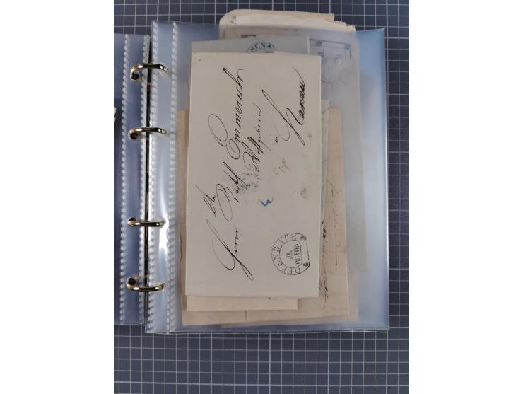 1830/86 (ca.), über 45 meist markenlose Briefe mit Steigbügelstempeln mit Schwerpunkt Württemberg, dabei u.a. HAIGERLOCH in r