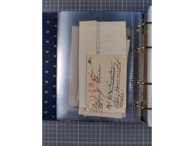 1830/86 (ca.), über 45 meist markenlose Briefe mit Steigbügelstempeln mit Schwerpunkt Württemberg, dabei u.a. HAIGERLOCH in r