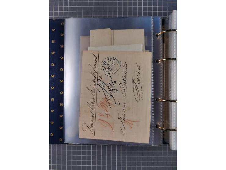 1830/86 (ca.), über 45 meist markenlose Briefe mit Steigbügelstempeln mit Schwerpunkt Württemberg, dabei u.a. HAIGERLOCH in r