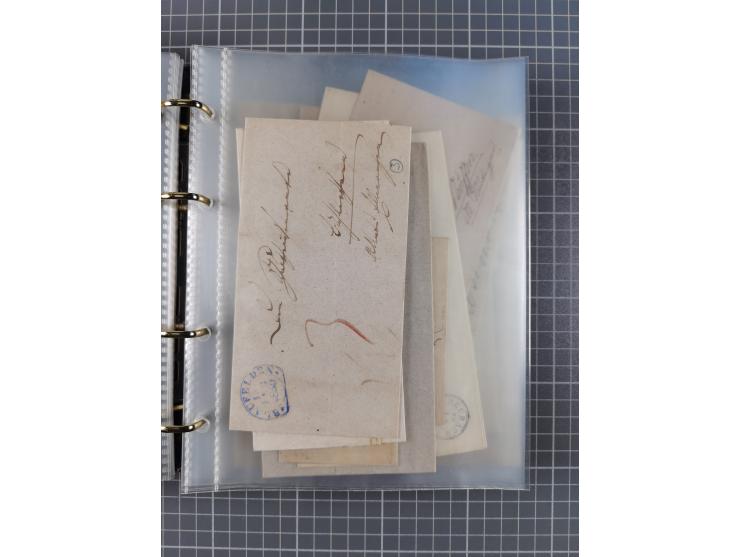 1830/86 (ca.), über 45 meist markenlose Briefe mit Steigbügelstempeln mit Schwerpunkt Württemberg, dabei u.a. HAIGERLOCH in r