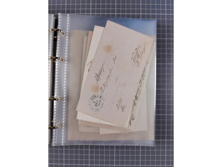 1830/86 (ca.), über 45 meist markenlose Briefe mit Steigbügelstempeln mit Schwerpunkt Württemberg, dabei u.a. HAIGERLOCH in r