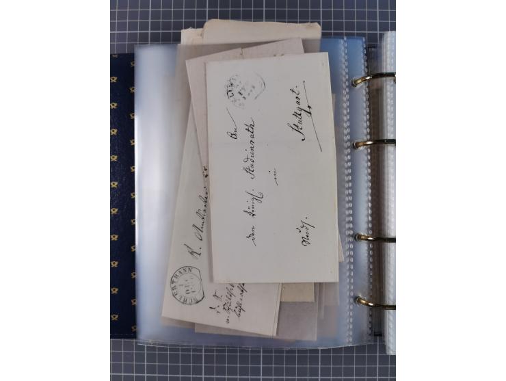 1830/86 (ca.), über 45 meist markenlose Briefe mit Steigbügelstempeln mit Schwerpunkt Württemberg, dabei u.a. HAIGERLOCH in r