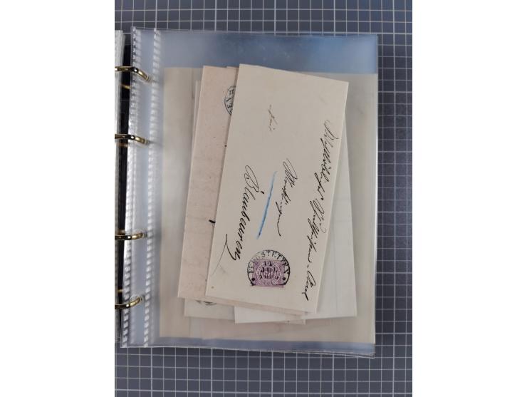 1830/86 (ca.), über 45 meist markenlose Briefe mit Steigbügelstempeln mit Schwerpunkt Württemberg, dabei u.a. HAIGERLOCH in r